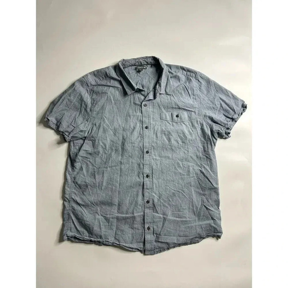 Toad & Co Shirt Mens XL Organic Cotton Blue Button Up Hiking Camping Outdoor - Picture 1 of 6